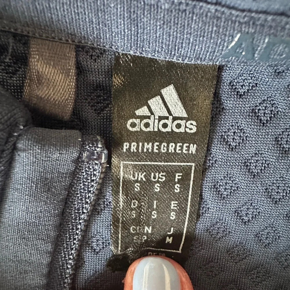 Men's Under Armor Small Blue Waffle Material Quarter Zip - Picture 4 of 4